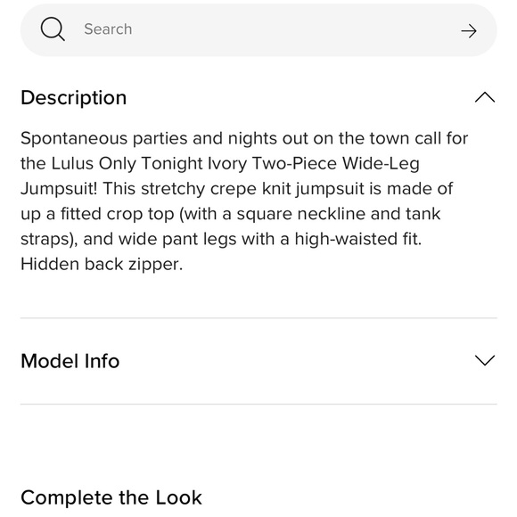 Only Tonight Ivory Two-Piece Wide-Leg Jumpsuit - Picture 5 of 5